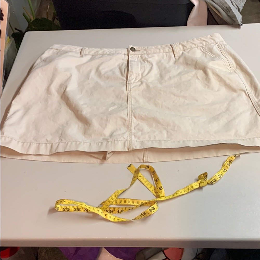 Cream Mini Skort